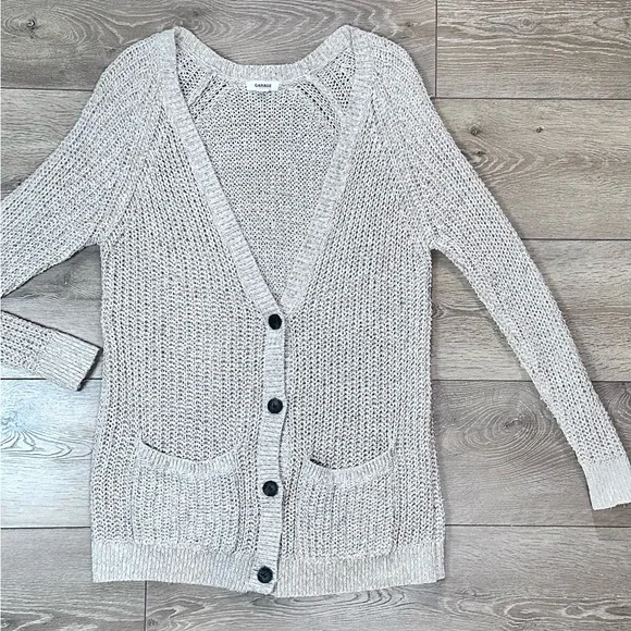 Garage Open Knit Slouchy Grandpa Cardigan - Picture 3 of 13